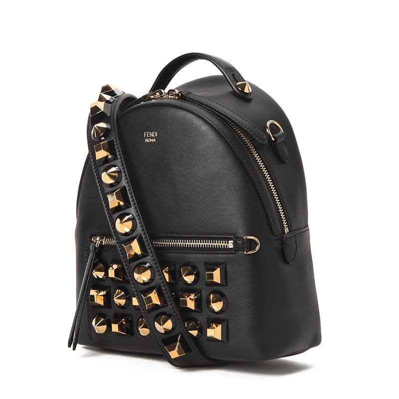 FENDI/芬迪 女包金色铆钉单肩背包 8BT281 22x24x10CM图片