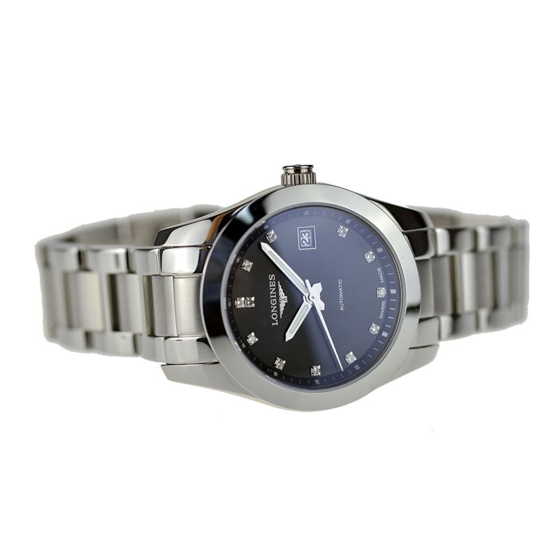 预售款浪琴longines康铂系列时尚镶钻自动机械表女l22854586