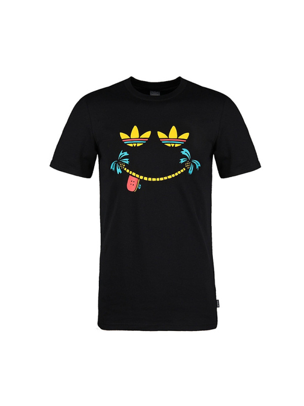 ADIDAS阿迪达斯三叶夏季男子圆领透气运动休闲短袖T恤-CF5832