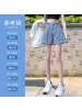 Ceba高腰牛仔短裤女夏季薄款外穿设计感小众宽松显瘦a字型阔腿超热裤