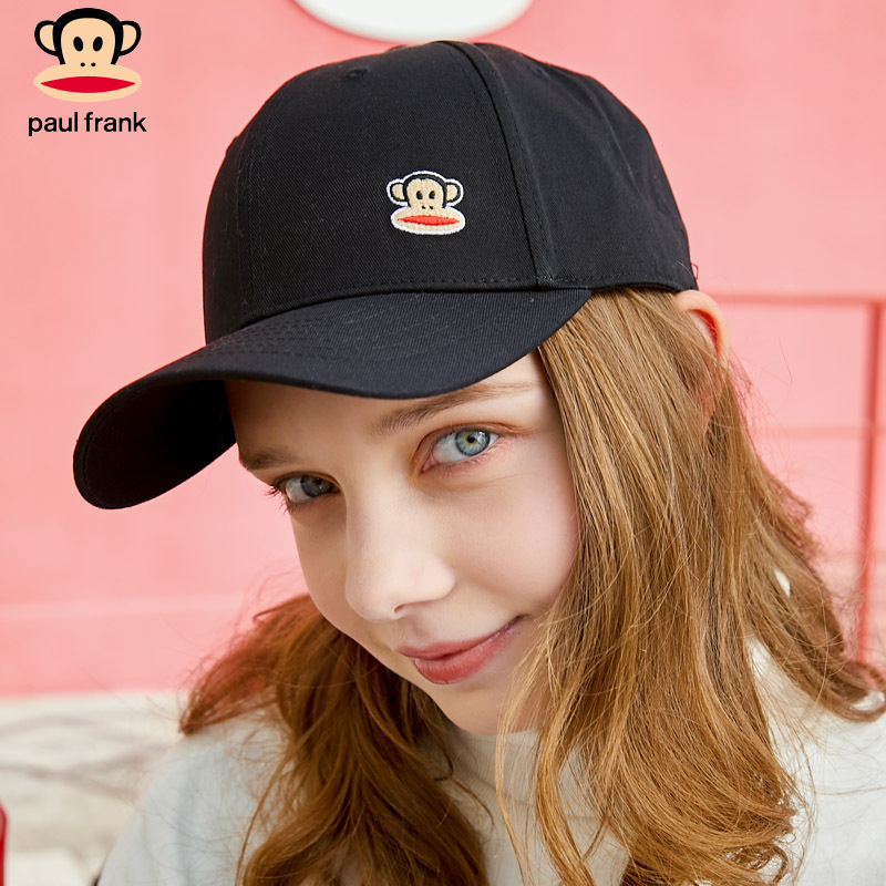 Paul Frank/大嘴猴2020春季新款帽子女简约韩版LOGO刺绣鸭舌帽潮