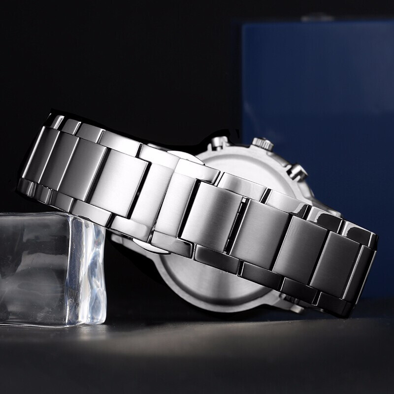 阿玛尼emporioarmani手表男飞行员多功能男表钢带石英手表ar2448