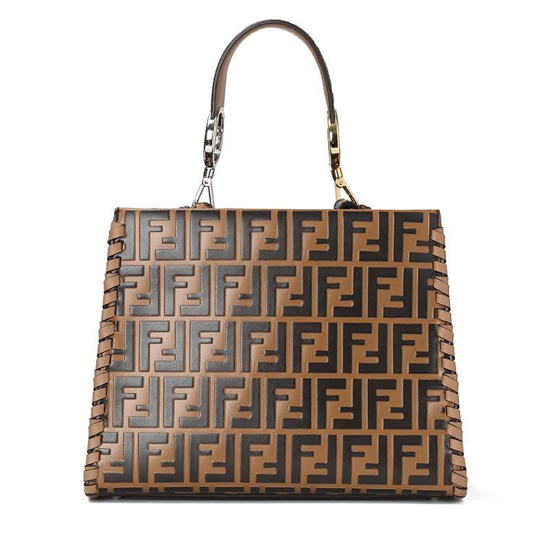 FENDI/芬迪 女包双F压花编带蝴蝶结手拎斜挎包 8BH344图片