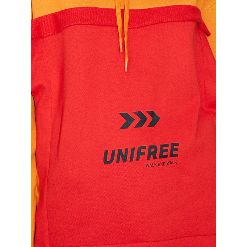 UNIFREE秋装2018新款女连帽宽松字母常规款长袖休闲卫衣UH183A127