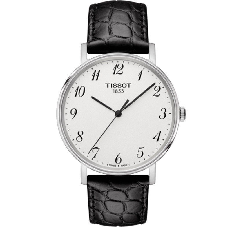 天梭(TISSOT)手表 魅时系列 石英男表 中性表 超薄系列简约时尚 男士手表T109.410.16.032.00