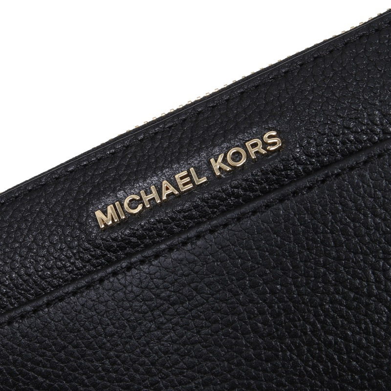 michaelkors女士黑色皮质长款拉链钱包32s7gm9e9lblack