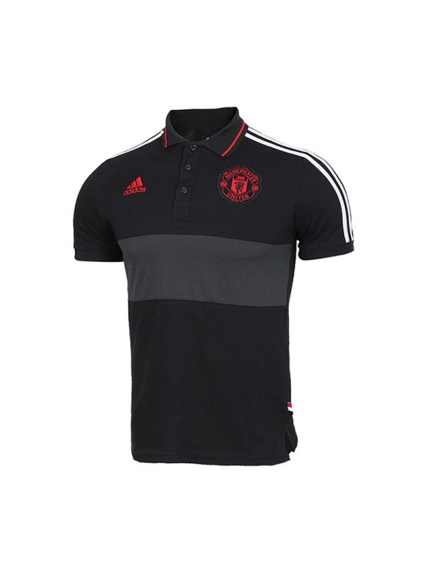 阿迪达斯男子短袖T恤 新款曼联足球运动上衣舒适休闲POLO衫DP2318