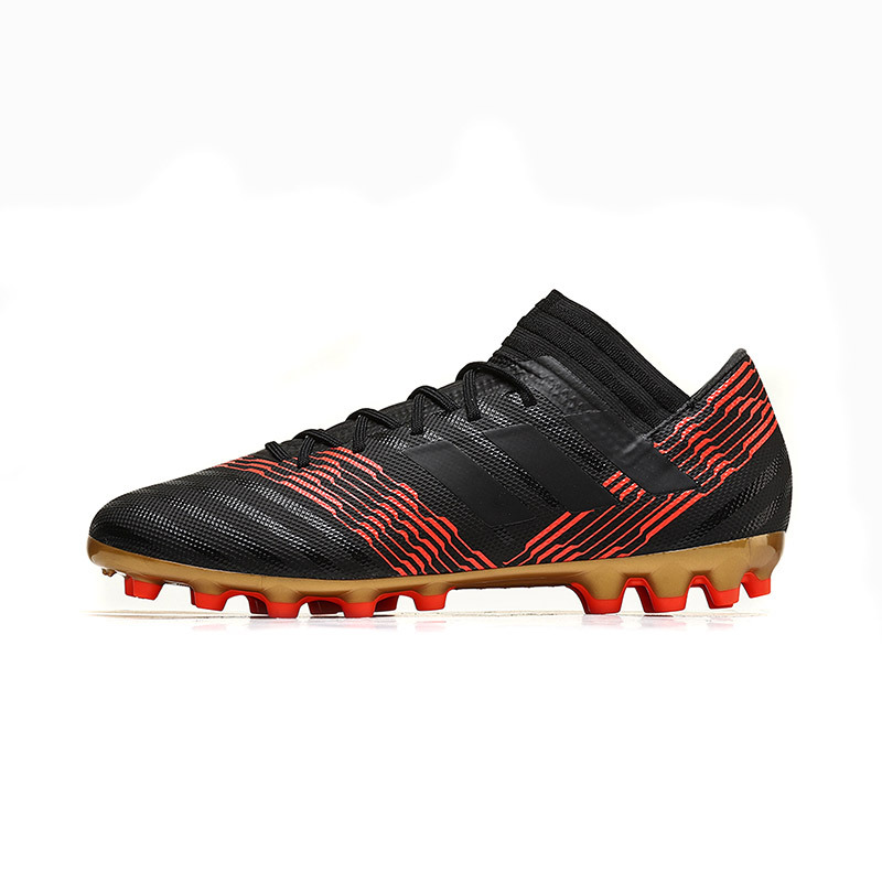 【自营】adidas阿迪达斯男子足球鞋NEMEZIZ梅西AG短钉球鞋CP8994 CP89941号黑色+红荧光
