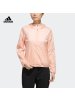 Adidas防风衣阿迪达斯外套女2020粉色上衣梭织运动夹克EH3910