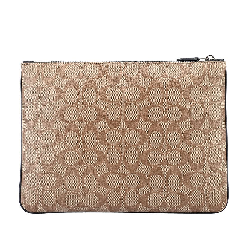 蔻驰coach奢侈品男包欧美时尚商务休闲横款印花多功能钱包男士手拿包