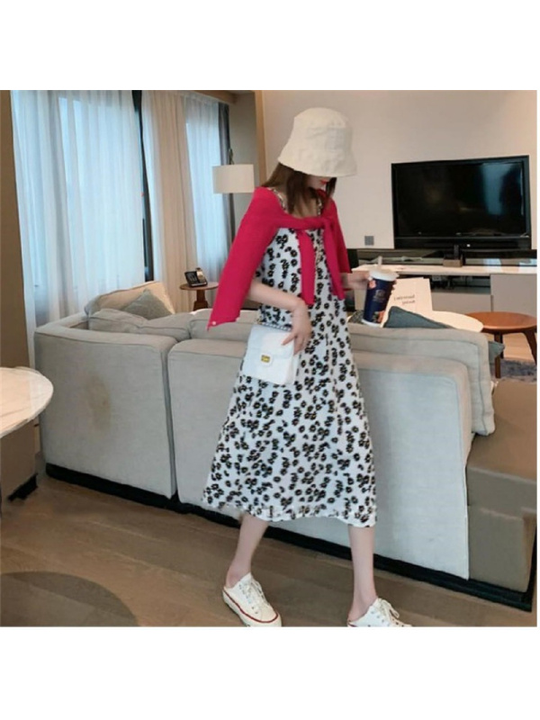 小雏菊碎花连衣裙仙女显瘦裙子吊带少女裙子沙摊新款女装