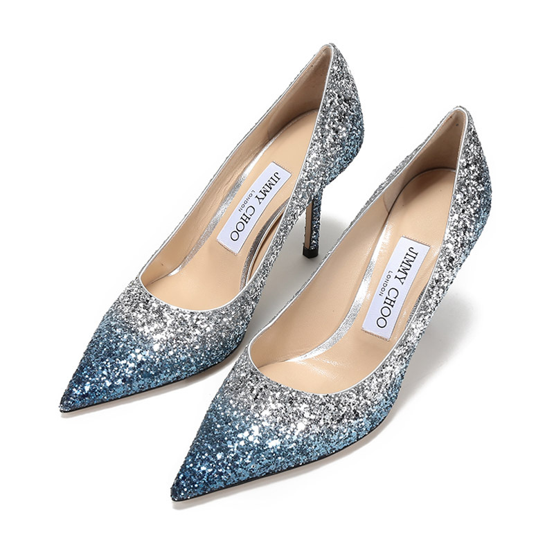 JIMMY CHOO 周仰杰 女士闪光面料尖头高跟鞋 LOVE 85 VKG 204