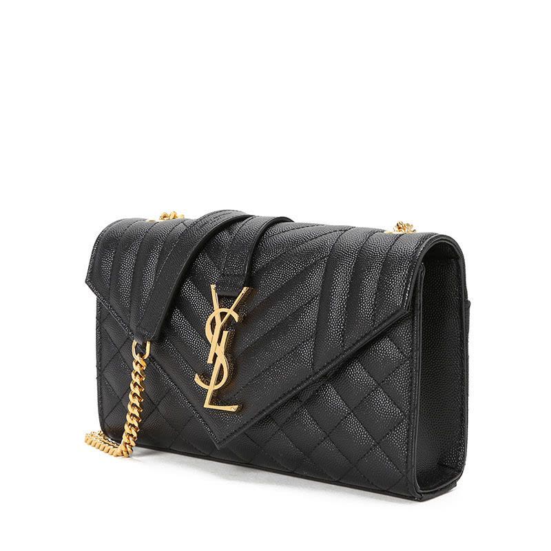 预售 圣罗兰YSL ENVELOPE 小号 信封粒面压花 链条包 女士单肩包 600195 金链图片