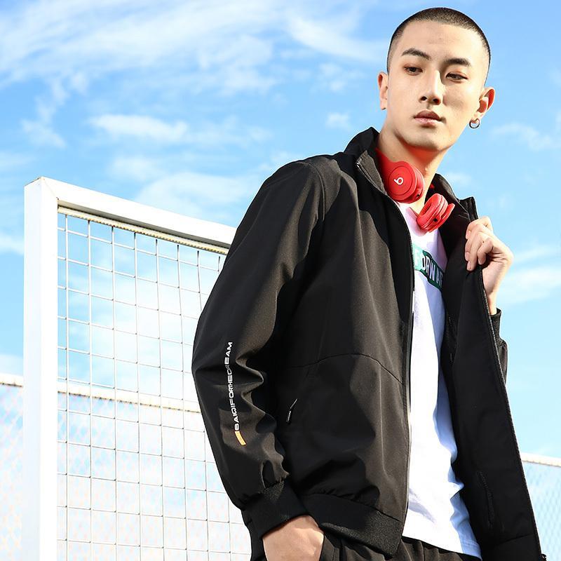 赛琪2019春季百搭运动风衣外套男士跑步休闲时尚防风时尚运动服男装