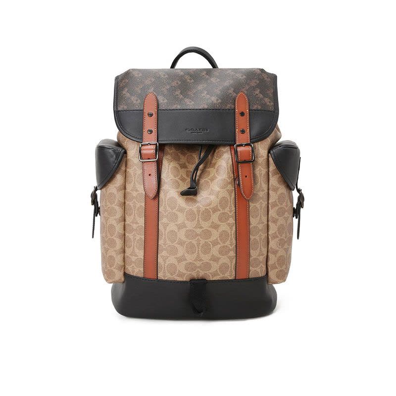 蔻驰COACH 男士双肩包 老花拼皮C1059图片