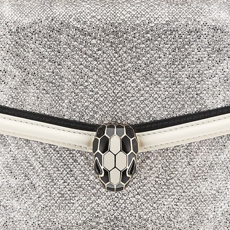 【预定】BVLGARI宝格丽 Serpenti Diamond Blast经典蛇头单肩包289045 水蛇皮/牛皮革图片