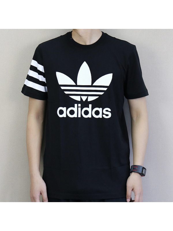 adidas阿迪达斯三叶男装2018夏季新款运动短袖体恤T恤CZ1749 S CZ1749