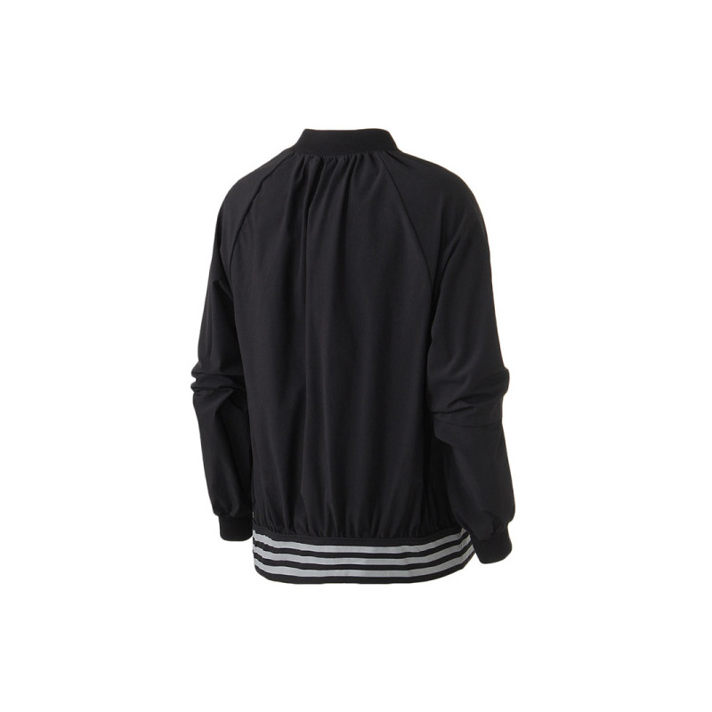 【自营】adidas阿迪达斯女子外套夹克飞行领休闲运动服DM5312 L DM5312黑