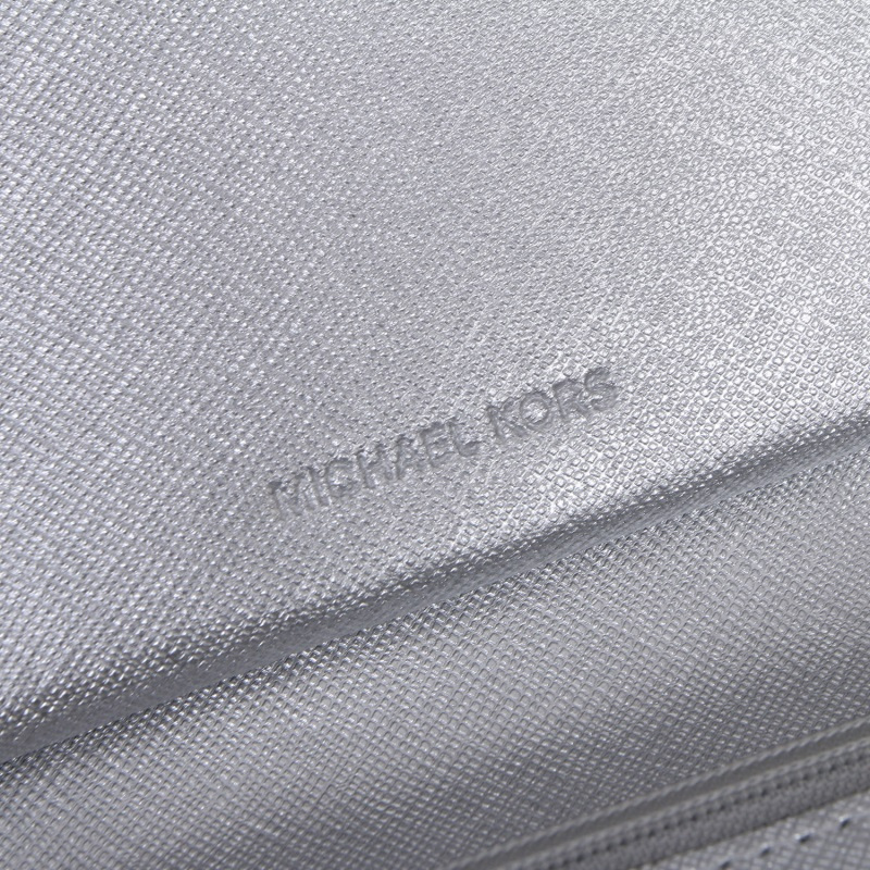 MICHAEL KORS 女士银白色皮质长款拉链钱包32T5MTVE9M SILVER