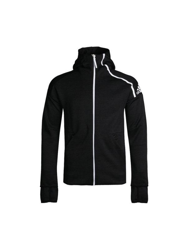 阿迪达斯男外套运动服连帽防风经典休闲跑步夹克DM5543