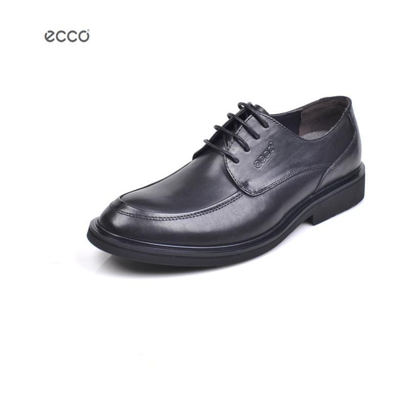 ecco爱步男鞋商务休闲鞋2019新款正装皮鞋头层牛皮系带男士皮鞋571683