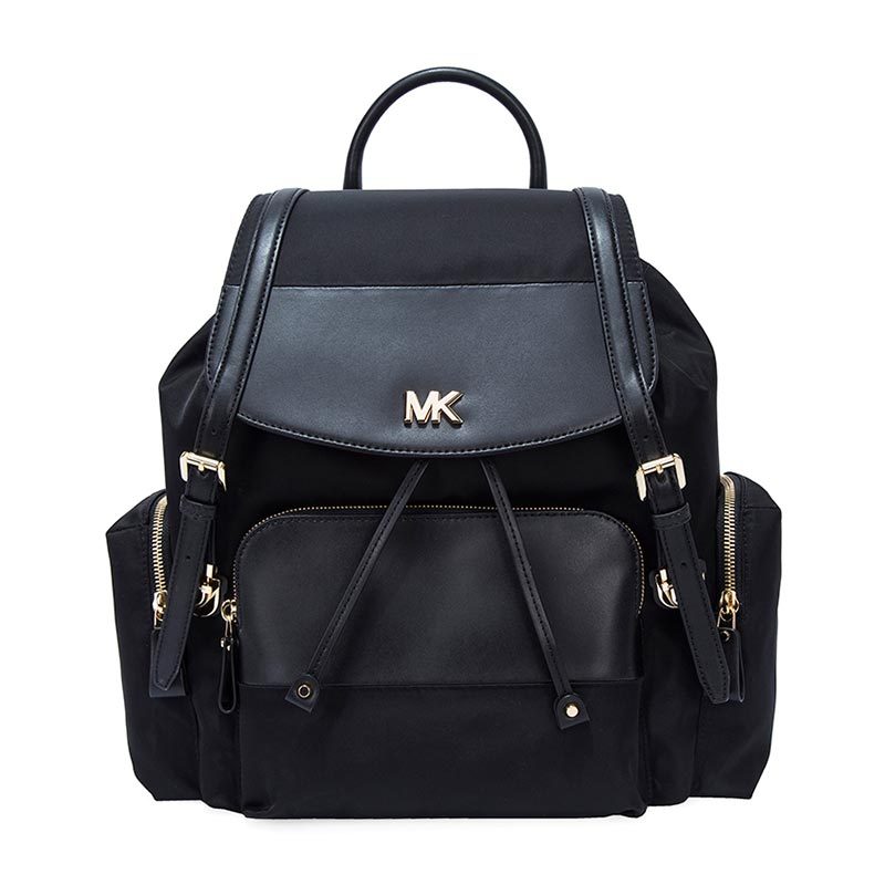 michaelkors迈克科尔斯双肩包女纯色尼龙织物休闲搭扣双肩包30s8gox