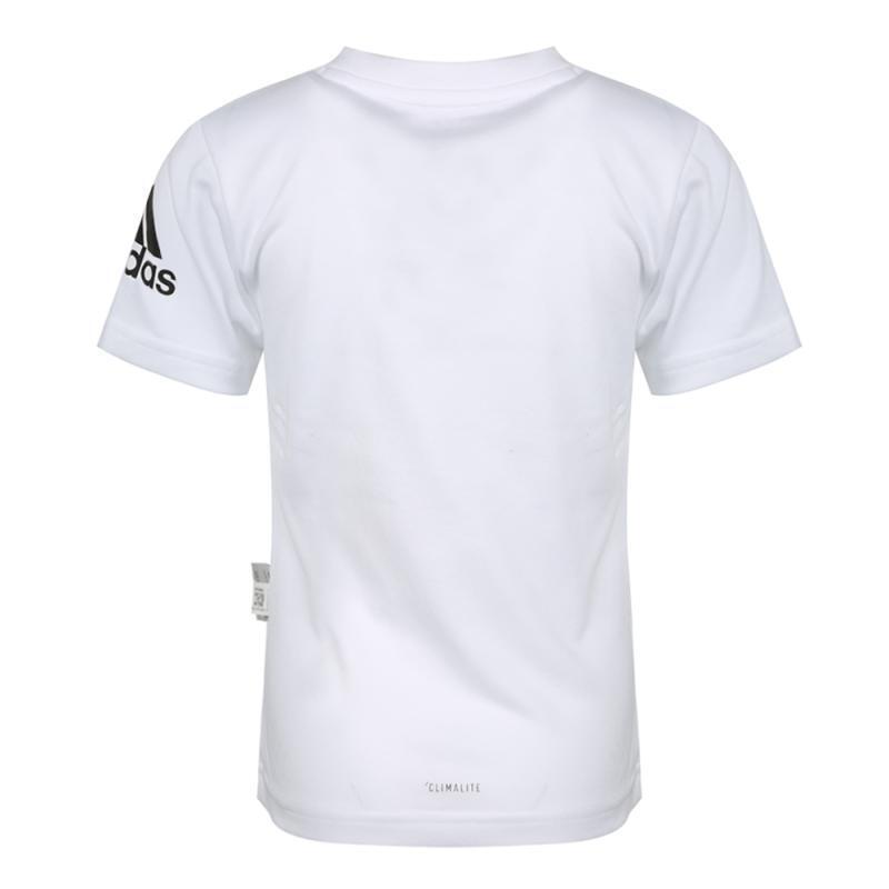 阿迪达斯儿童（ADIDAS）运动户外男女小童数字简约运动短袖T恤DW4099/DW4092