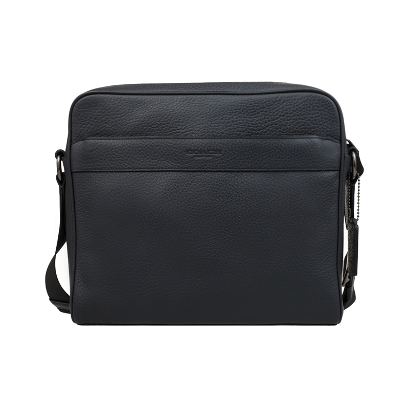 coach男士纯皮单肩斜挎包视频