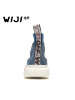 WIJI高帮女鞋冬季新款韩版青春个性时尚户外休闲鞋平底百搭袜子鞋
