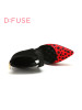 D：Fuse/迪芙斯秋羊皮波点拼色蝴蝶结尖头女单鞋DF53113086