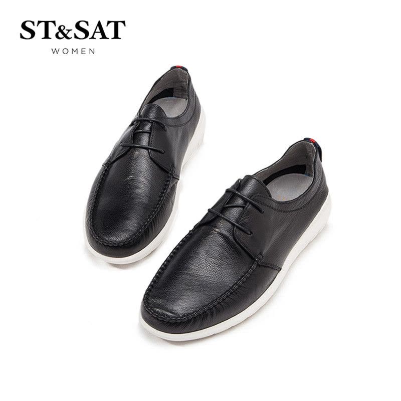 ST&SAT/星期六春季新款平底舒适深口休闲鞋皮鞋男SS91129701图片