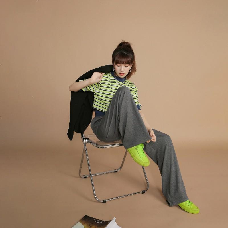 OtherMix阔腿裤高腰2021年新款春季直筒拖地裤女垂感Chic新潮裤子