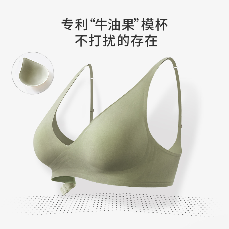 夏季无痕内衣女无钢圈薄款小胸聚拢调整型收副乳性感大码胸罩文胸_URNKF2