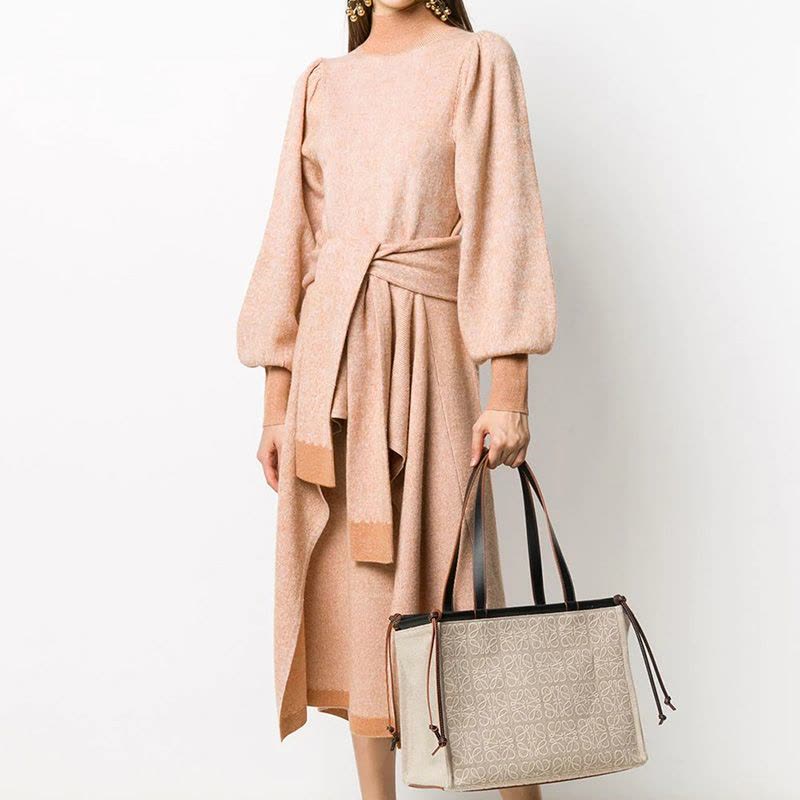 预售 罗意威LOEWE Anagram 亚麻和牛皮革 Cushion Tote 手袋 女士手提包 A612B90X14图片