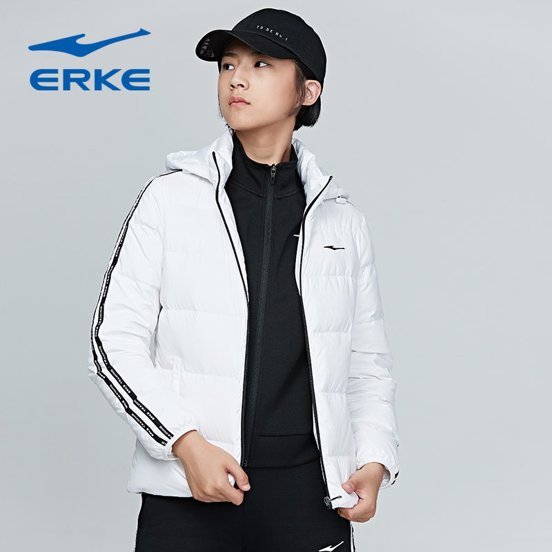 鸿星尔克erke2018冬季新款羽绒服女运动休闲女子外套保暖防风棉服