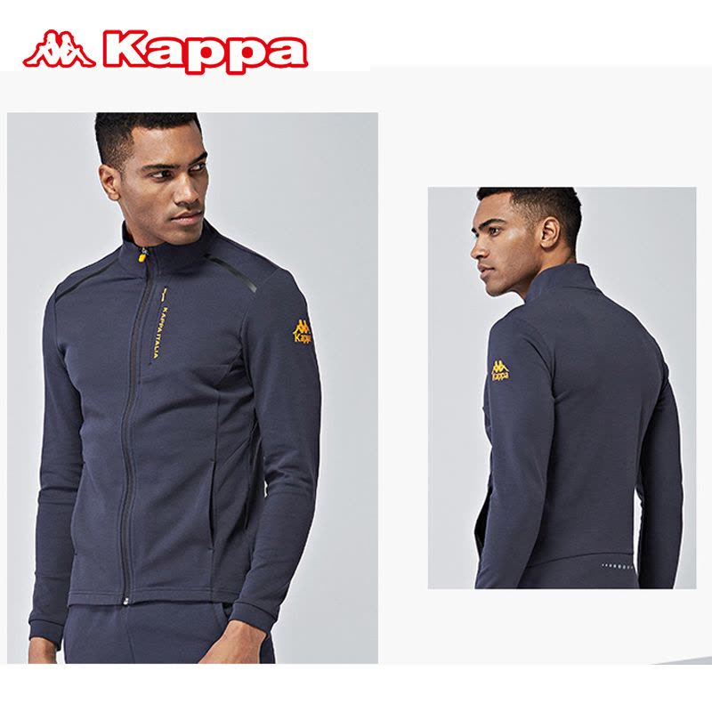 Kappa卡帕男运动卫衣春季上衣休闲服立领开衫无帽运动服图片