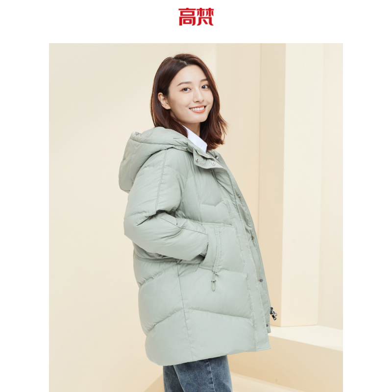 高梵羽绒服女冬中长款2020年新款韩版时尚白鸭绒高端品牌加厚外套