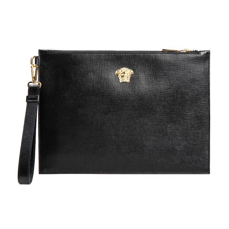 versace范思哲男士皮革手拿包dp85102dcasp视频