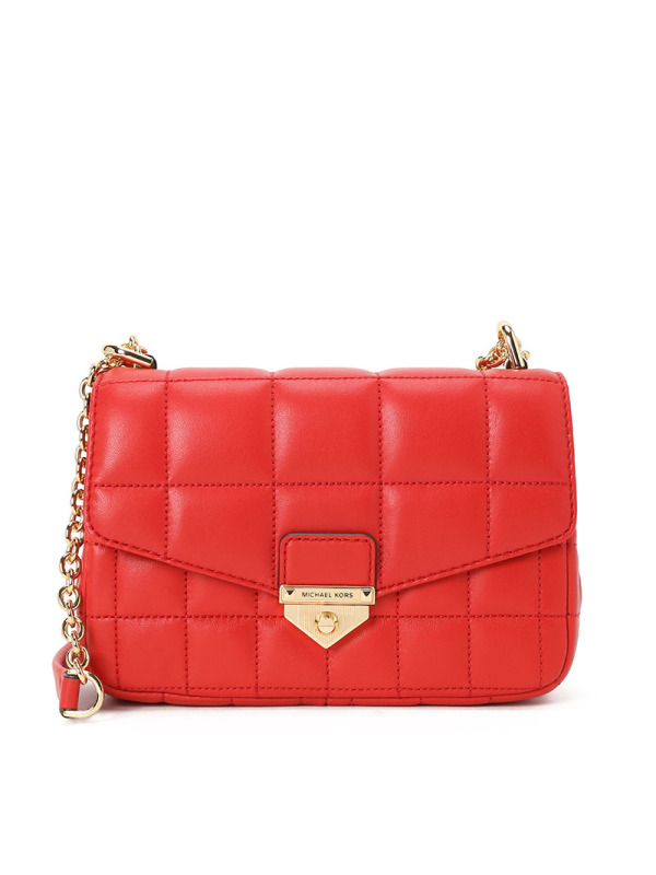 迈克高仕MICHAEL KORS 口盖包 金属三角扣 格纹皮 30H0G1SL1T 女士斜挎单肩包