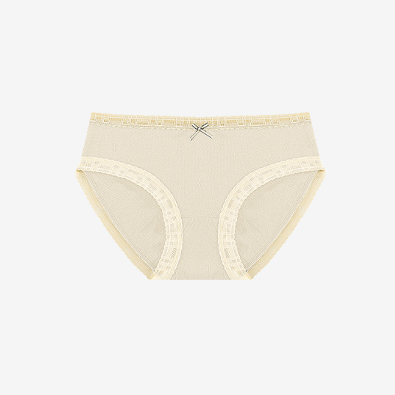jusenshayu内裤纯绵女凸蕉内裤女内裤透气罗纹高弹性感内裤三角