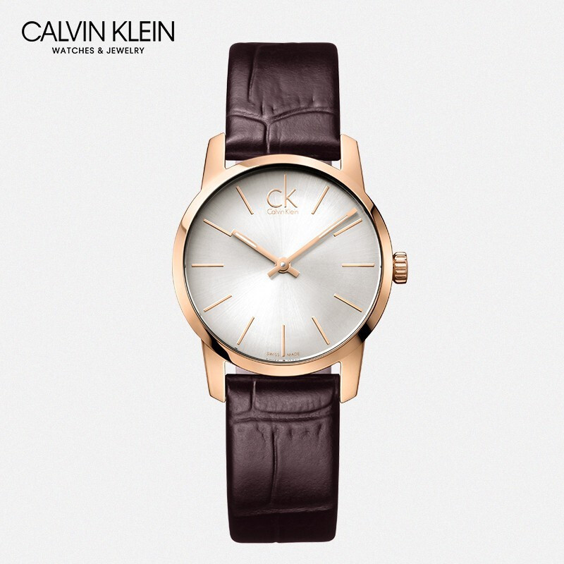 CK手表卡文克莱（Calvin Klein）城市系列腕表石英手表情侣款夜光玫瑰金表圈对表瑞士机芯