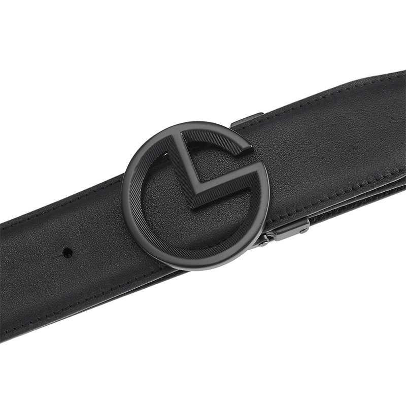 金利来goldlion皮带男头层牛皮板扣平滑扣腰带时尚简约青年裤带