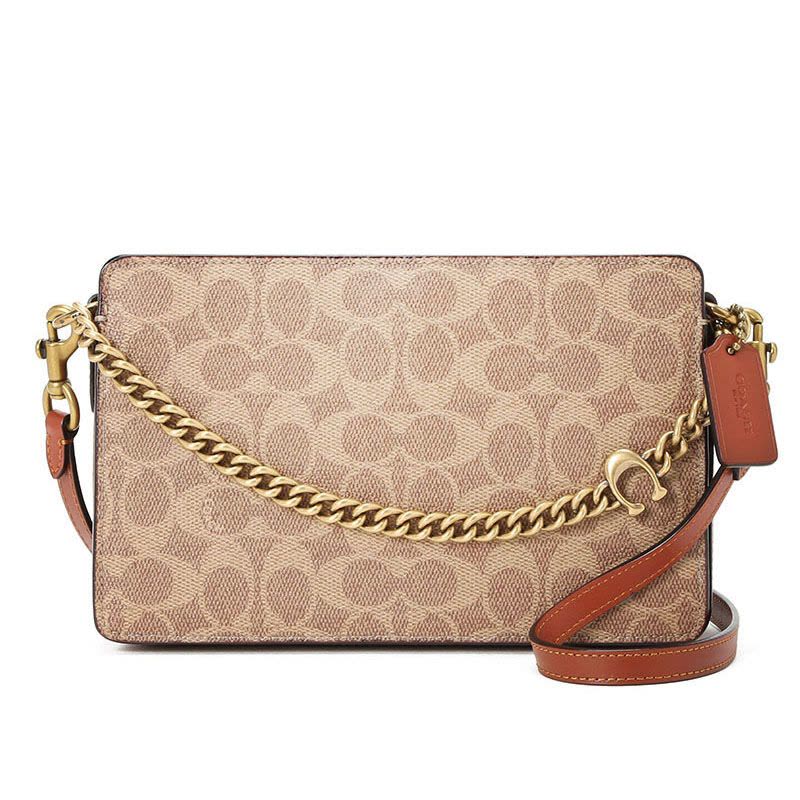 COACH 蔻驰 斜挎包 女士斜挎包 C链老花拼皮89175图片