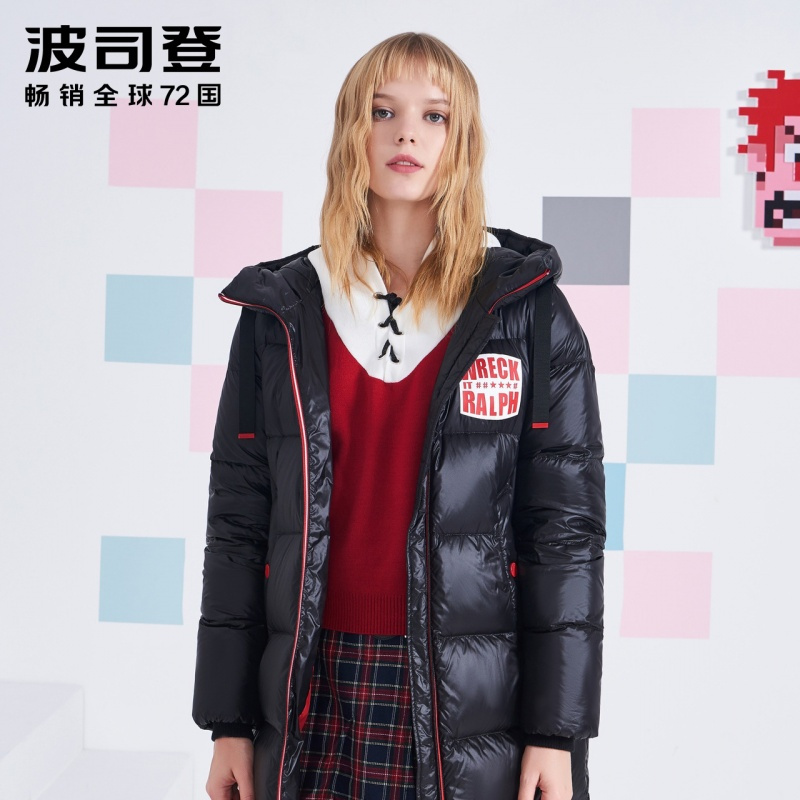 波司登2018女款中长款羽绒服无敌破坏王系列外套