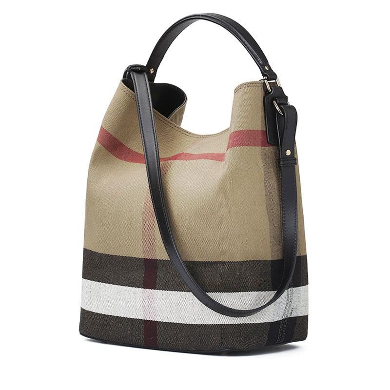 BURBERRY 经典格纹 斜挎包水桶包图片