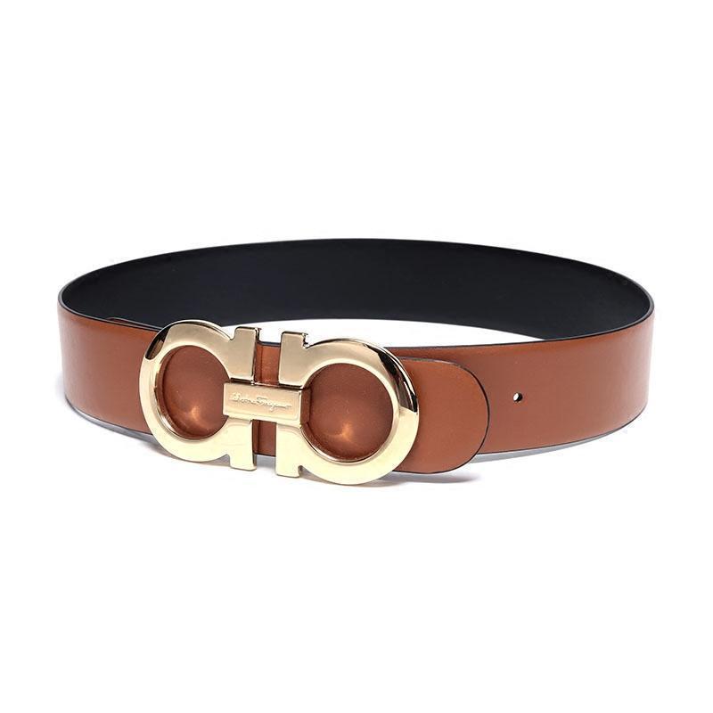 salvatoreferragamo菲拉格慕女士牛皮板扣式双面皮带腰带237601