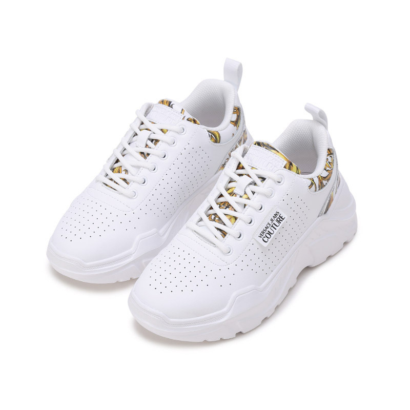 范思哲 VERSACE JEANS COUTURE 女士系带休闲运动鞋小白鞋72VA3SC3 ZP089