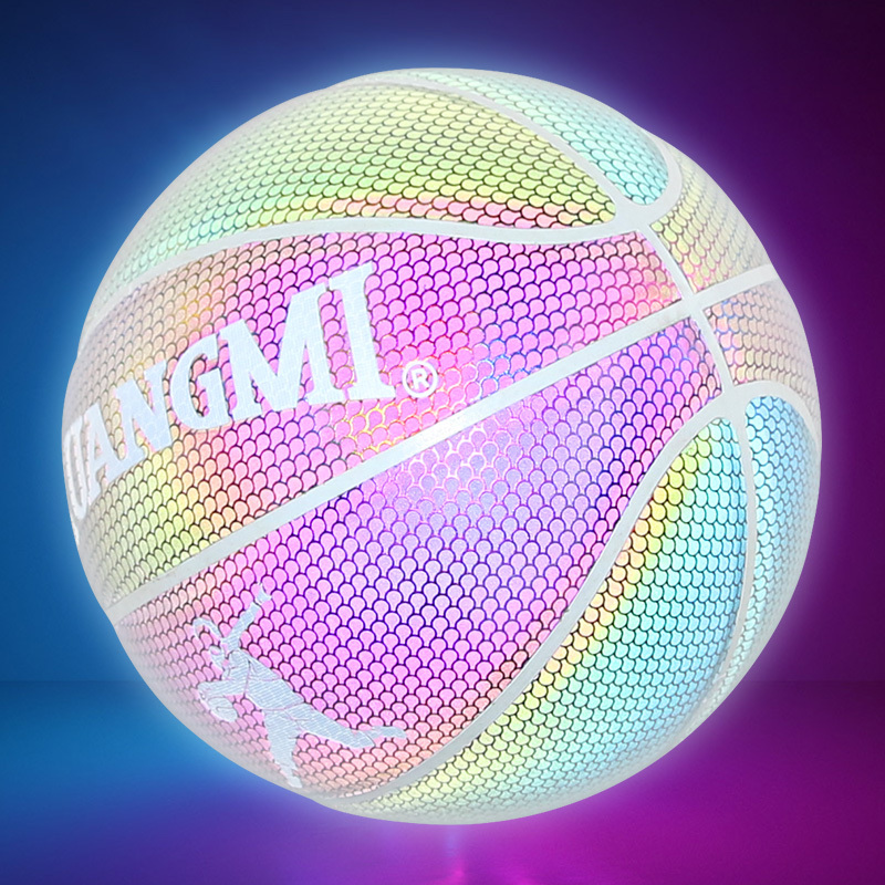 狂迷发光篮球荧光彩色耐磨防滑通用室内外酷炫7号篮球