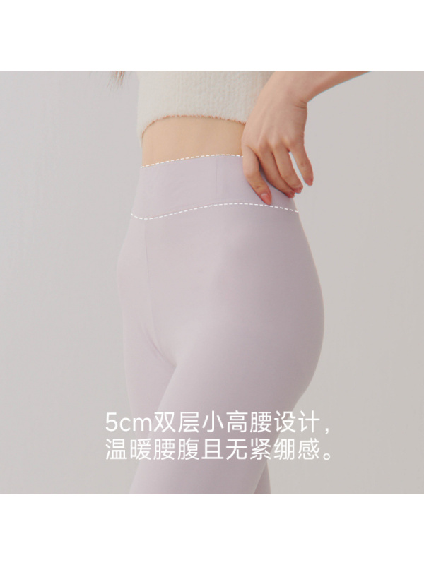 秋裤女纯棉薄款小高腰保暖裤女士线裤新款大码打底裤棉毛裤秋