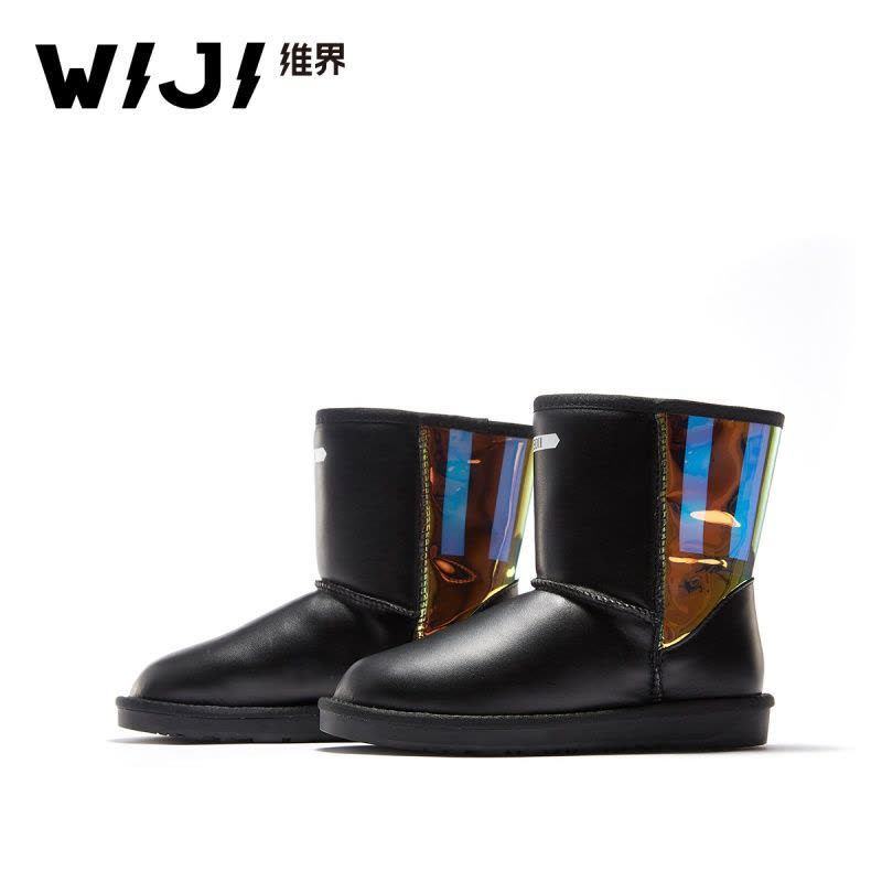 WIJI冬季新款时尚保暖雪地靴休闲个性青春帅气魅力气质舒适女鞋女图片